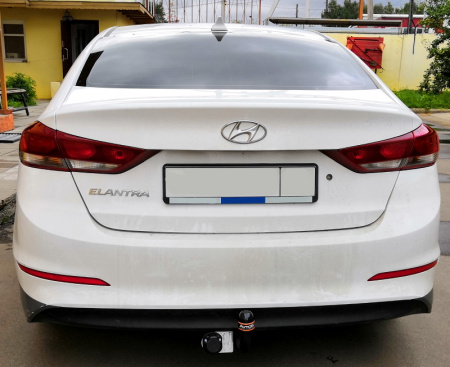 Фаркоп HY 34 для HYUNDAI Elantra 2016-2019, Автос, нагрузка 1500/100 кг. С подрезкой бампера от магазина ФаркопРос
